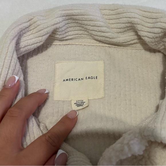 American Eagle Outfitters Cream Sherpa Jacket - Picture 3 of 3